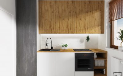 Sketchhouse Natalia Bręk projektowanie wnętrz mała kuchnia